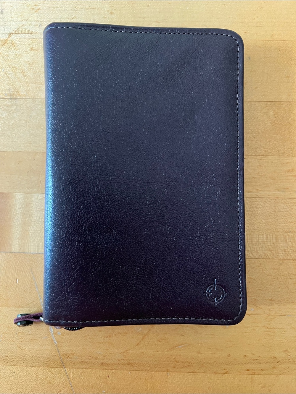 Franklin Covey Vintage Leather Zippered Organizer - Brown